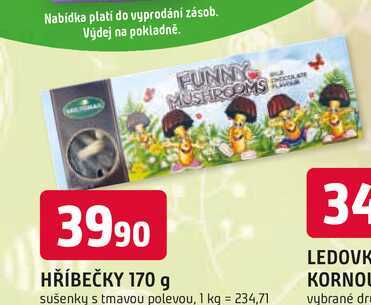 HŘÍBEČKY 170 g sušenky s tmavou polevou