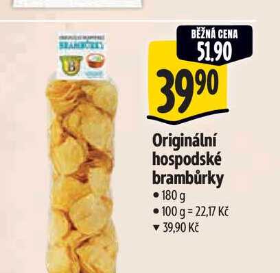   Originální hospodské brambůrky 180 g 