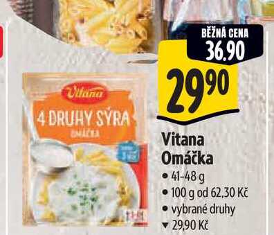 Vitana omáčka 41-48g, vybrané druhy