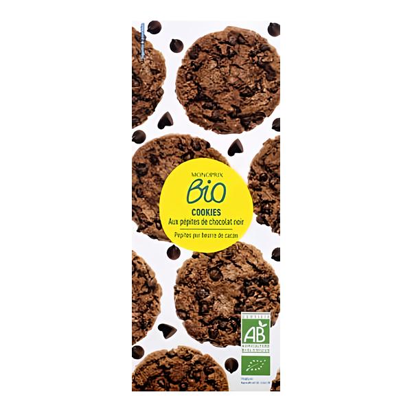 Monoprix BIO Cookies Sušenky s kousky hořké čokolády