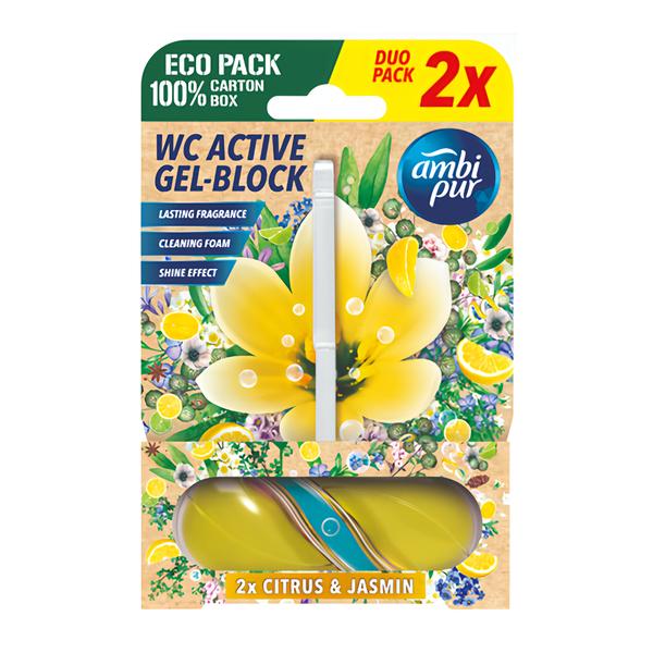 Ambi Pur WC Active gel-blok Citron & Jasmín (2x 45 g)