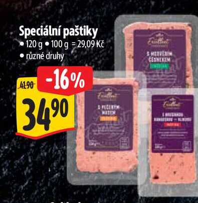 Speciální paštiky 120 g 