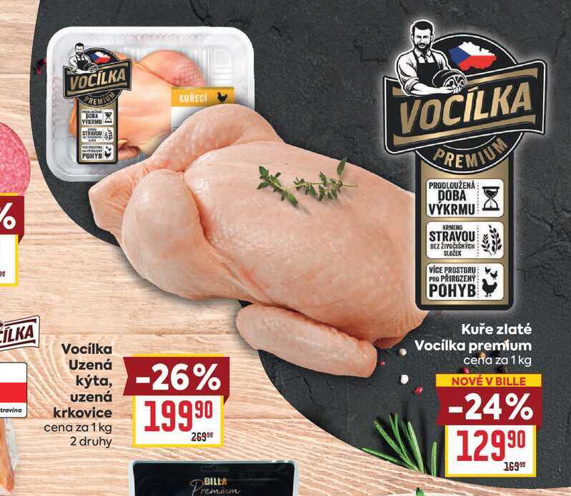 Kuře zlaté Vocilka premium cena za 1 kg