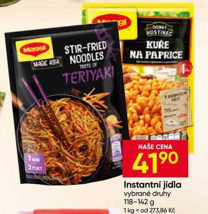 Maggi Instantní jídla vybrané druhy 118-142 g