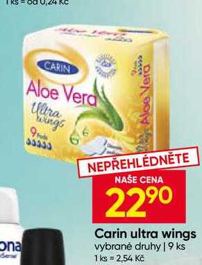 Carin ultra wings vybrané druhy 19 ks