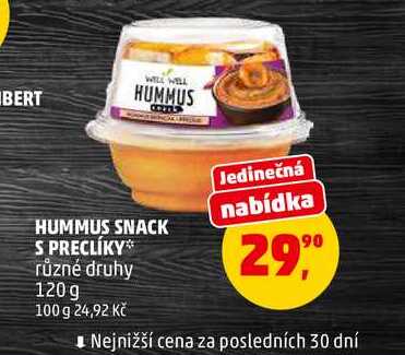 HUMMUS SNACK S PRECLÍKY, 120 g