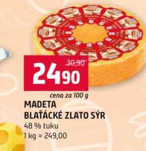 MADETA BLAŤÁCKÉ ZLATO SÝR 48 % tuku 100g
