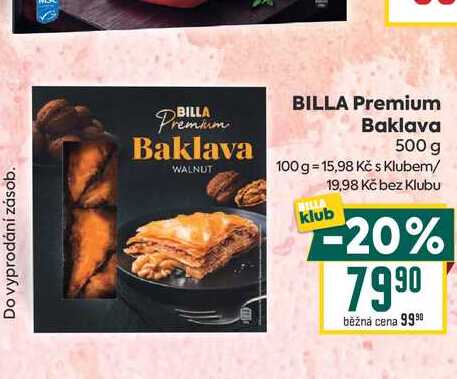 BILLA Premium Baklava 500 g