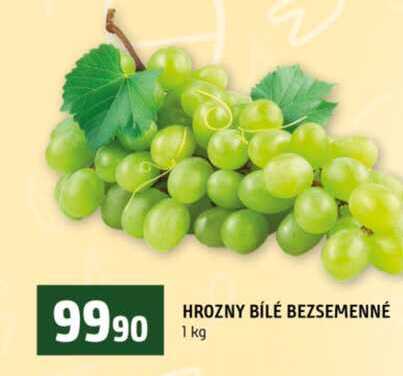 HROZNY BÍLÉ BEZSEMENNÉ 1 kg 