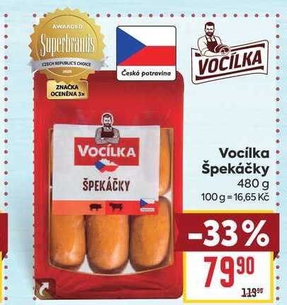 Vocilka Špekáčky 480 g 