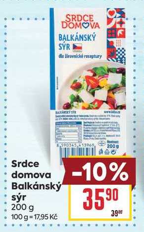 Srdce domova Balkánský sýr 200 g