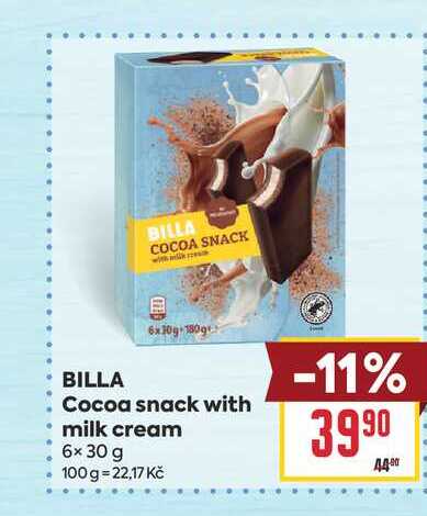 BILLA COCOA SNACK BILLA 6x30g
