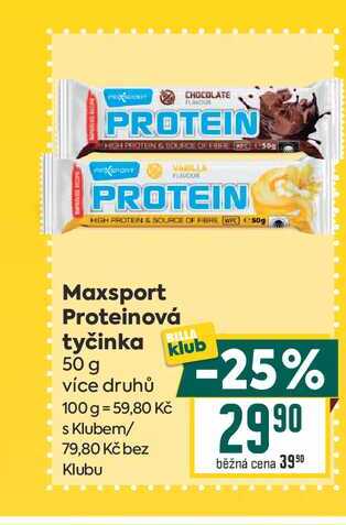 MaxSport Tyčinka proteinová 50 g