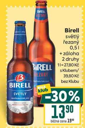 Birell světlý řezaný 0,5l