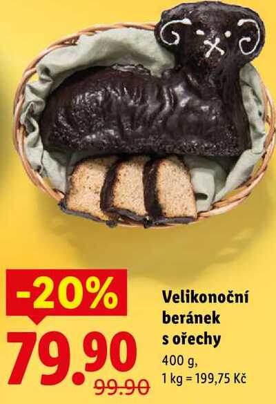 Velikonoční beránek s ořechy, 400 g