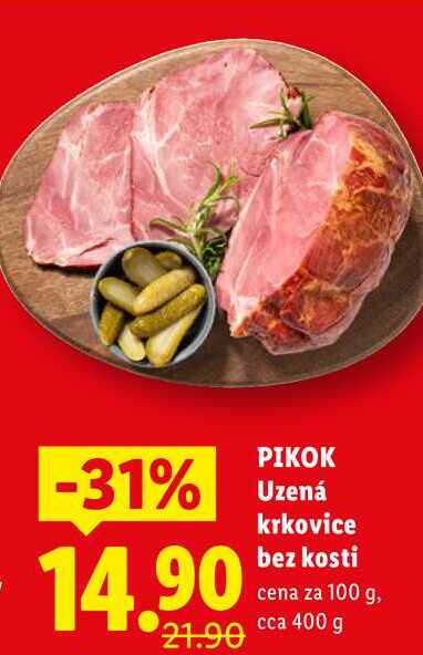 PIKOK Uzená krkovice bez kosti, cena za 100 g