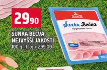 ŠUNKA BEČVA NEJVYŠŠÍ JAKOSTI 100 g 