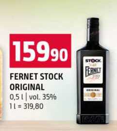 FERNET STOCK ORIGINAL 0,5l vol. 35% 