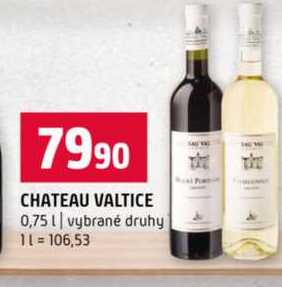CHATEAU VALTICE 0,75l vybrané druhy 