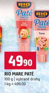 RIO MARE PATÉ 100 g vybrané druhy  