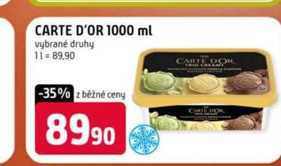 CARTE D'OR 1000 ml vybrané druhy
