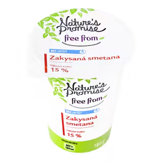 Nature's Promise Free From Zakysaná smetana 15%, 180 g 