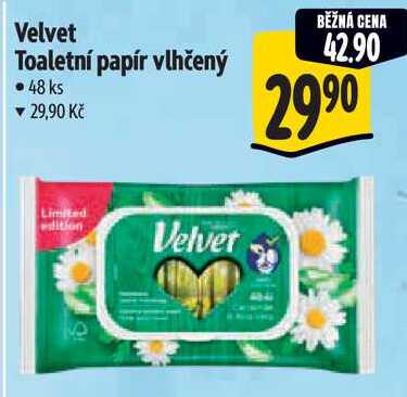 Velvet Toaletní papír vlhčený, 48 ks