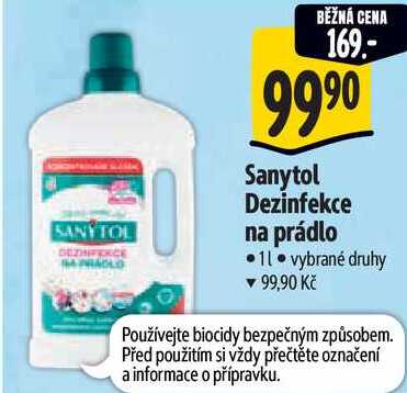 Sanytol Dezinfekce na prádlo, 1 l