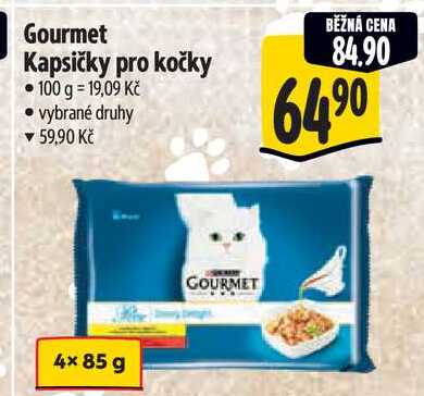 Gourmet Kapsičky pro kočky, 4x 85 g