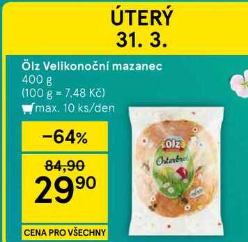 Ölz Velikonoční mazanec, 400 g