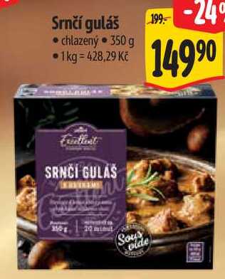 Srnčí guláš, 350 g