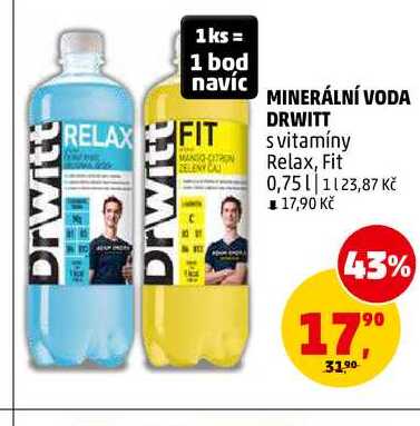 MINERÁLNÍ VODA DRWITT, 0,75 l