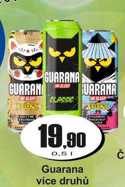 Guarana více druhů 0,5l