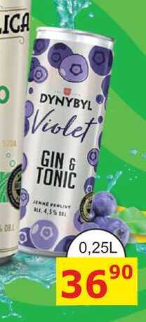 DYNYBYL Violet GIN & TONIC 4,5% 0,25L míchaný nápoj, plech