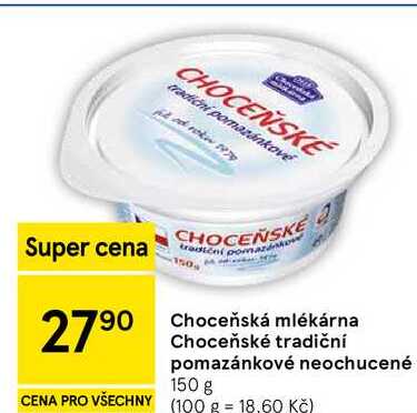 Choceňské tradiční pomazánkové neochucené, 150 g 