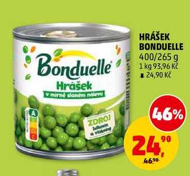 HRÁŠEK BONDUELLE, 400 g