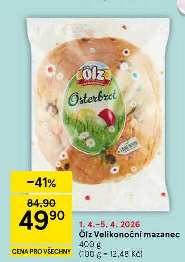 Ölz Velikonoční mazanec, 400 g 