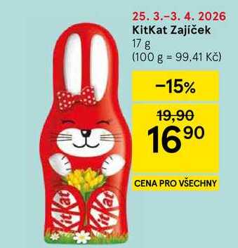 KitKat Zajíček, 17 g  