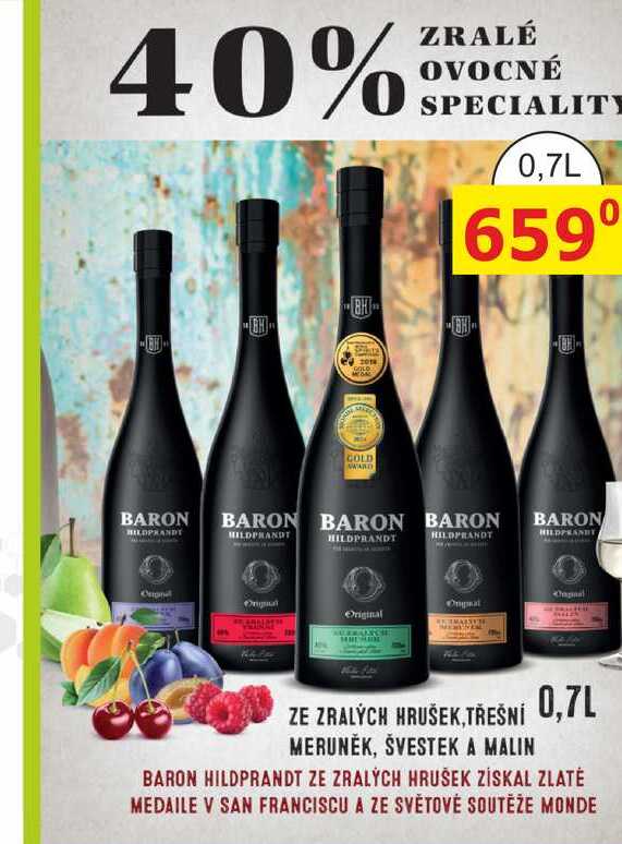 BARON HILDPRANDT pálenka 0,7l 