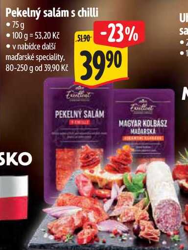 Pekelný salám s chilli, 75 g