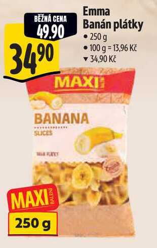 Emma Banán plátky, 250 g