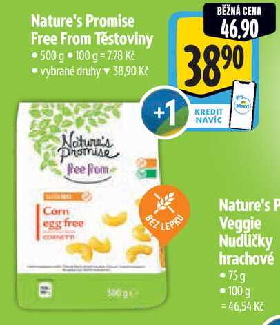 Nature's Promise Free From Těstoviny, 500 g 