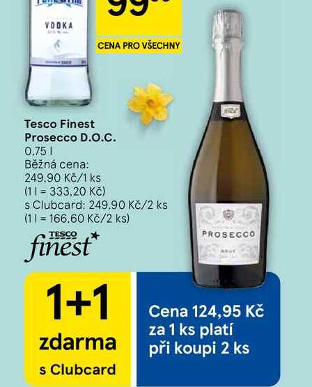 Tesco Finest Prosecco D.O.c., 0,75 l