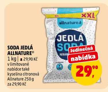 SODA JEDLÁ ALLNATURE, 1 kg