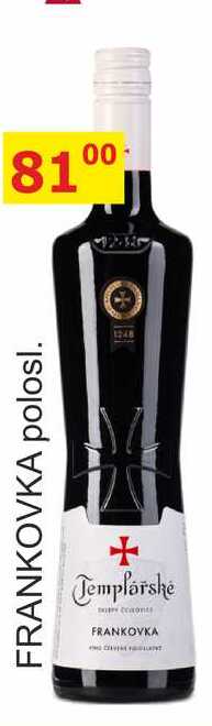 Templářské sklepy 0,75l FRANKOVKA 