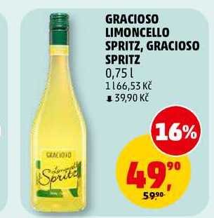 GRACIOSO LIMONCELLO SPRITZ, GRACIOSO SPRITZ, 0,75 l