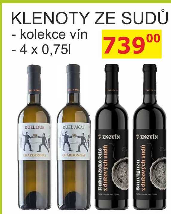 KLENOTY ZE SUDŮ - kolekce vín - 4 x 0,75l