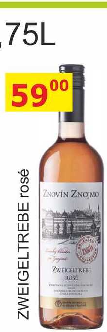 ZNOVÍN ZNOJMO 0,75L ZWEIGELTREBE ROSE 