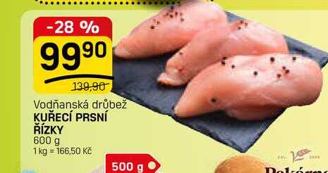 KUŘECÍ PRSNÍ ŘÍZKY 600 g 