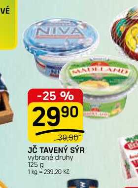 JČ TAVENÝ SÝR vybrané druhy 125 g 